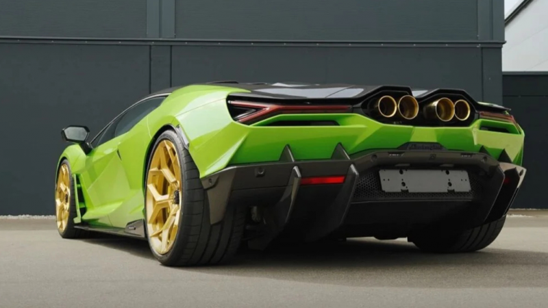 Photo of Novitec Stainless Steel Gold Tailpipes for the Lamborghini Revuelto - Image 3